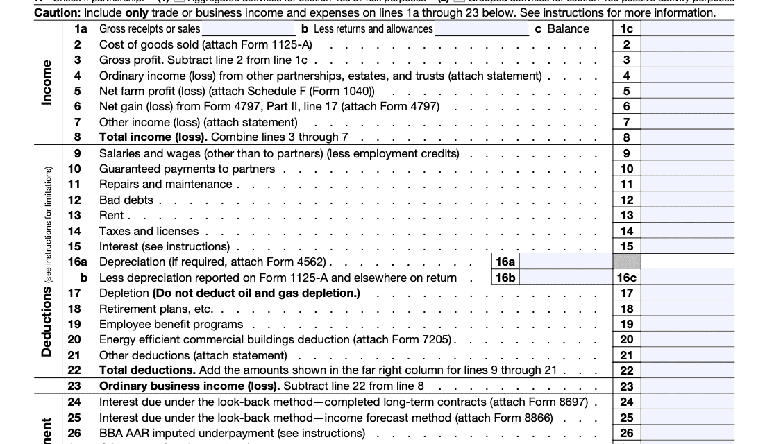 IRS Form 1065 Deadline